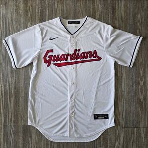 Nike Cleveland Guardians Baseball Home Jersey Mens's Size Small S Button New